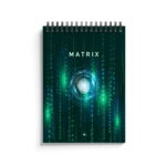 Business book "Matrix", A5, 48 sheets, spring along the top corner