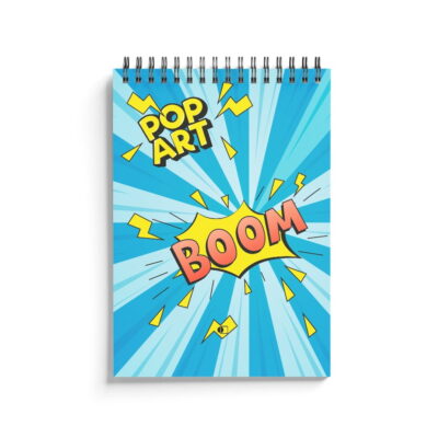 Business book "Pop Art", A6, 64 sheets, spring along the top corner