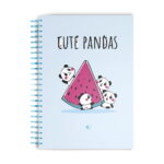 Notebook Type "Сute pandas", A5 (4 designs)