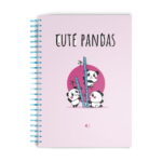 Notebook Type "Сute pandas", A5 (4 designs)