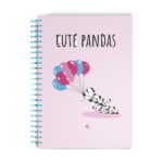 Notebook Type "Сute pandas", A5 (4 designs)