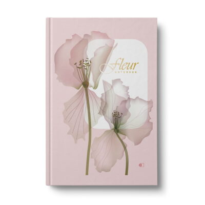 Business notebook A5, 96 sheets (squared scattered), Type "Flowers" (4 designs)