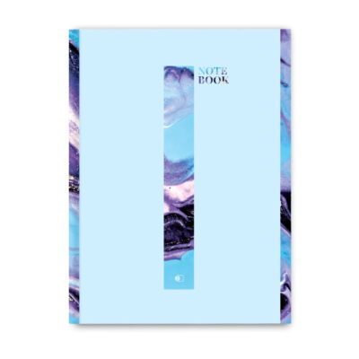 Business notebook premium A5, 96 sheets (squared in a frame),Type "Marble" (2 designs)